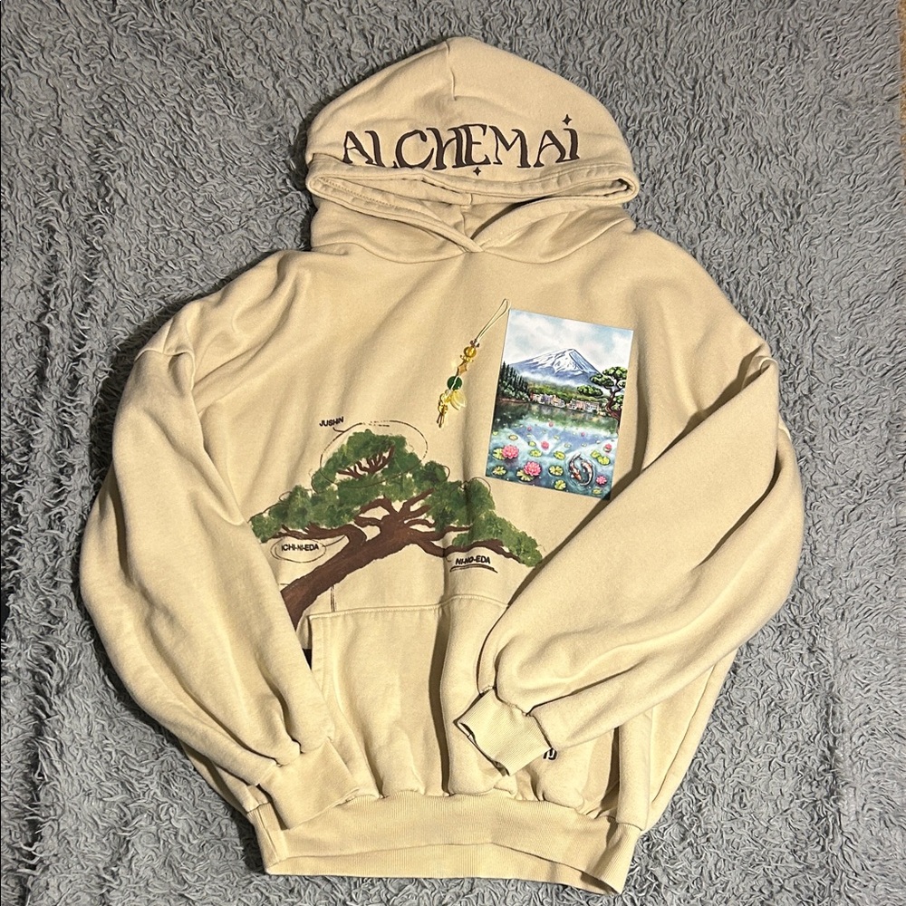 Alchemai Tree of Life Cream Hoodie